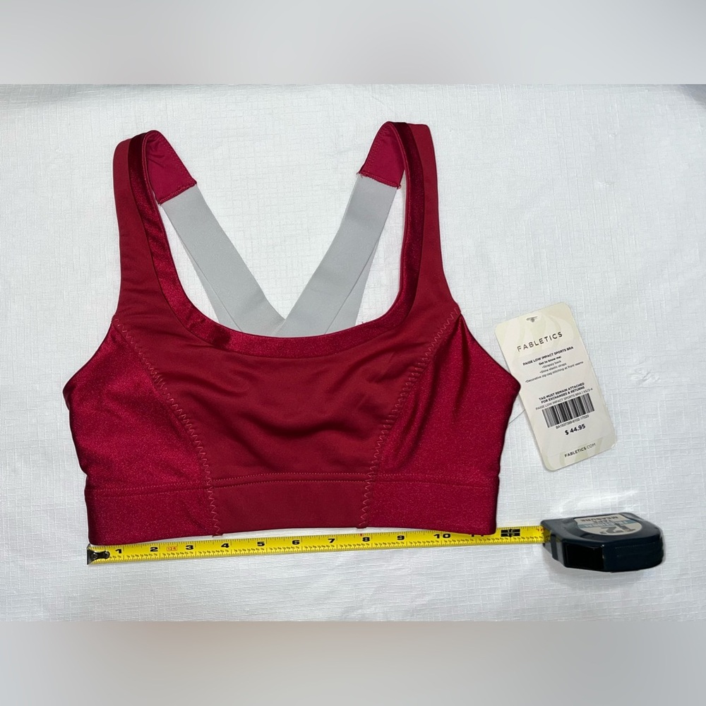 Fabletics Paige Low Impact Sports Bra – Burgundy/Wine Red – NWT